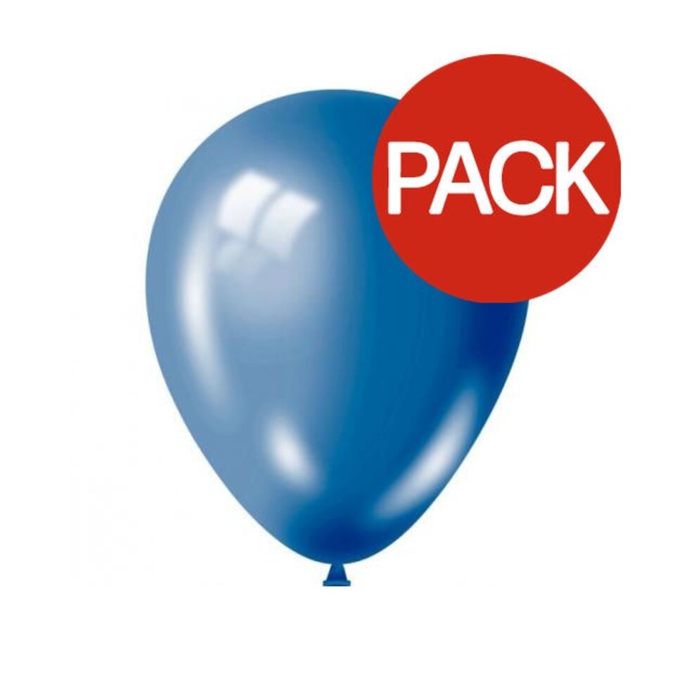 Fantasia Latex Balloons (Pack of 15) - Shiny Blue - One Size