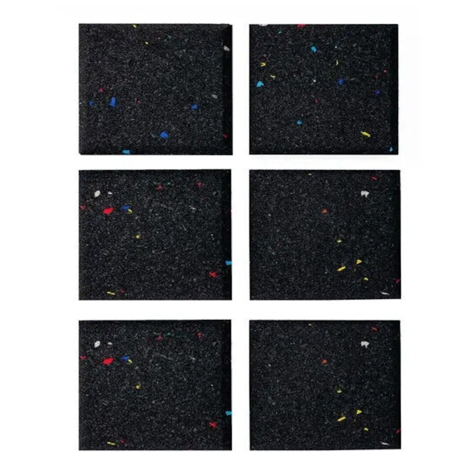 image 1 of Heavy Duty Anti-Vibration Noise Reducing Rubber Pads 10cm x 10cm Black | Pack of 6
