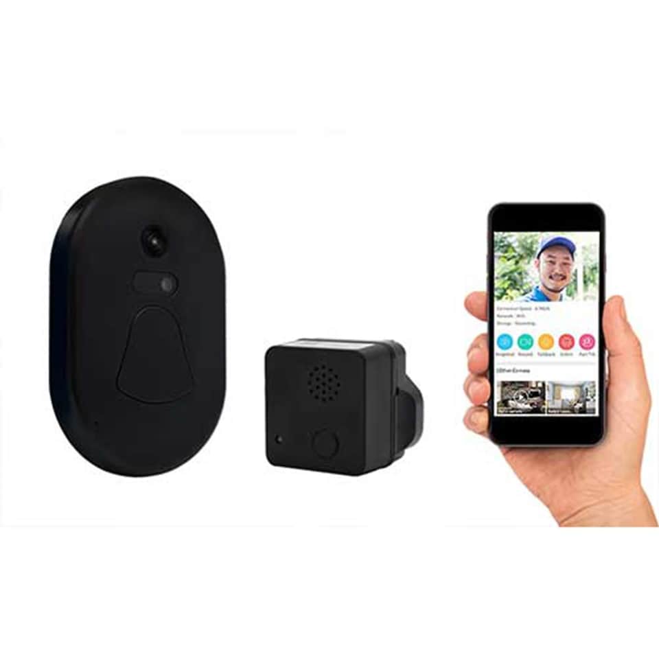 image 1 of Aquarius WiFi Wireless Smart Camera Doorbell Home Security Video Intercom Black
