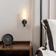 image 2 of ValueLights Oakley Matte Black Wall Light & Integrated Bulb | Black