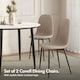 image 3 of VonHaus Cavell Cord Textured Set of 2 Dining Chairs