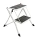 image 1 of Oypla Foldable 2 Step Ladder Stepladder Non Slip Tread Safety Steel Portable Step Stool White
