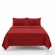 image 1 of Easy Care Flat Bed Sheet Polycotton Durable Low Maintenance Bedding | Red | Super King