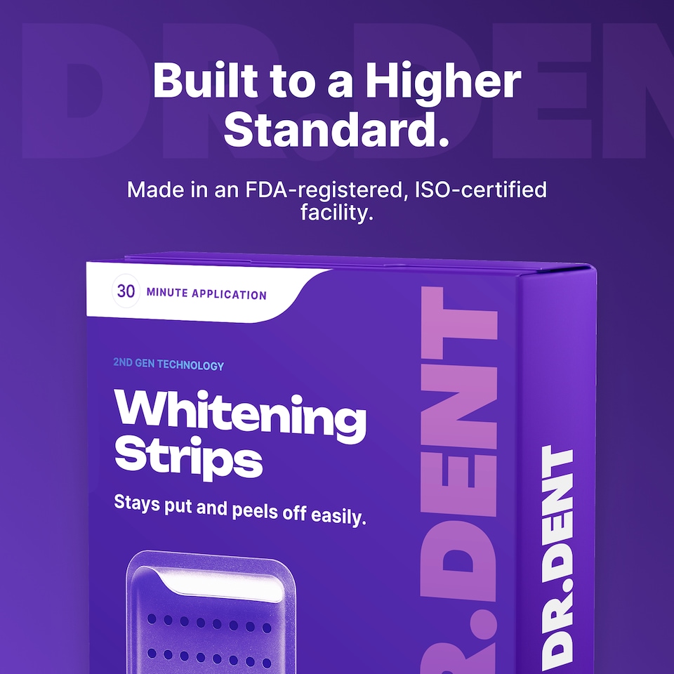 image 1 of DR.DENT Purple Teeth Whitening Strips, 42 Strips