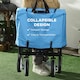 image 3 of Outsunny Folding Outdoor Storage Trolley Cart Bag Telescopic Handle Brakes Blue