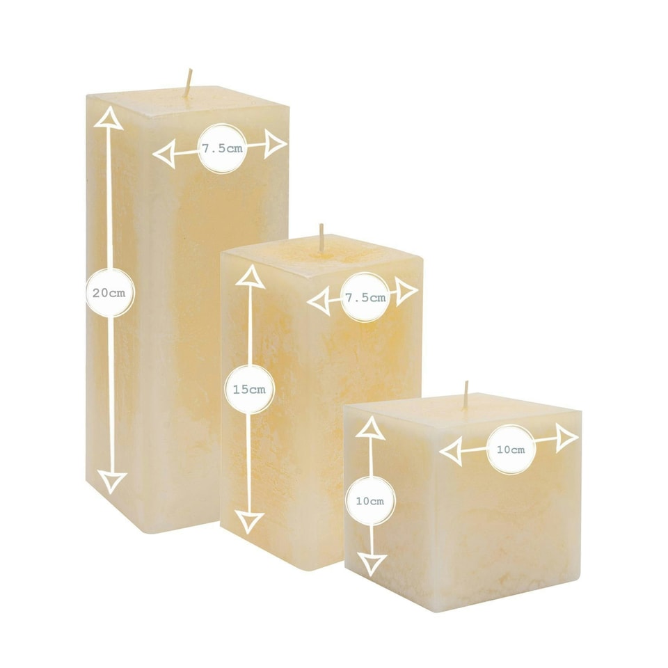 image 1 of Nicola Spring Vanilla Pillar Candles - 6 Sizes - Cream - Pack of 6 Cream
