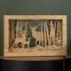 image 3 of 37cm Battery Operated Light up Wooden Christmas Reindeer Scene with Warm White LEDs