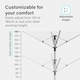 image 3 of Aluminium 4 Arm 50M Rotary Washing Line Laundry Adjustable 120-180cm Dryer Cover