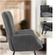 image 7 of Armchair Hygge - padded, armrests and ergonomic backrest, 150 kg load capacity | Grey | Wide cord anthracite/black | One Size | 1