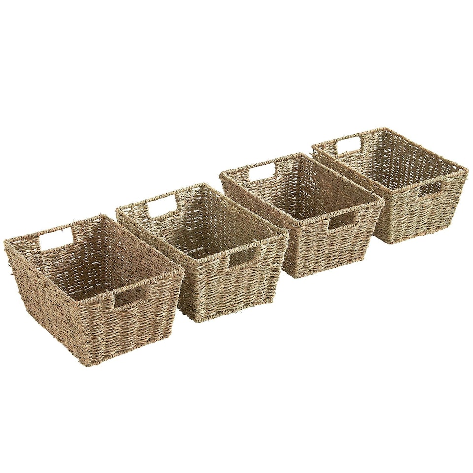 image 1 of VonHaus Storage Seagrass Baskets Brown | One Size