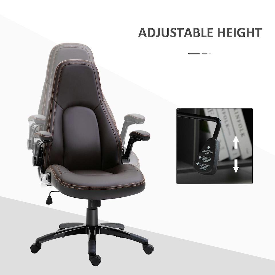 image 1 of Vinsetto High Back Office Chair Adjustable Height Swivel Chair w/ Tilt Function