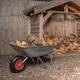 image 3 of Samuel ALEXANDER 65 Litre 60kg Capacity Galvanised Metal Garden Cart Wheelbarrow - Heavy Duty Garden Wheelbarrows with Pneumatic Tyre