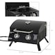 image 7 of Outsunny Portable Tabletop Gas BBQ Grill Barbecue w/ 2 Burner Lid Thermometer