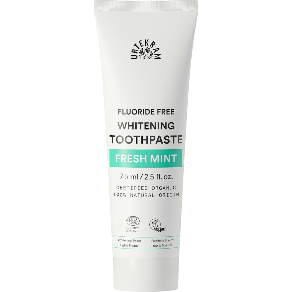 Bio9 Toothpaste Fresh Mint Whitening, Organic 75ml (Urtekram)