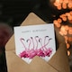 image 3 of Happy Birthday Dancing Flamingos Watercolor Birthday Card