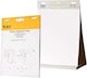 image 5 of KAV Tabletop Self Stick Flipchart Paper Pad with Dry Erase Pens, 58.5x50cm Plain 20 Sheets with Non-Toxic Markers for White Boards