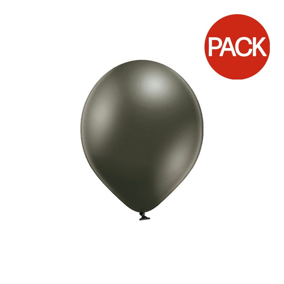 Belbal Latex Gloss Balloons (Pack of 100) - Anthracite - One Size