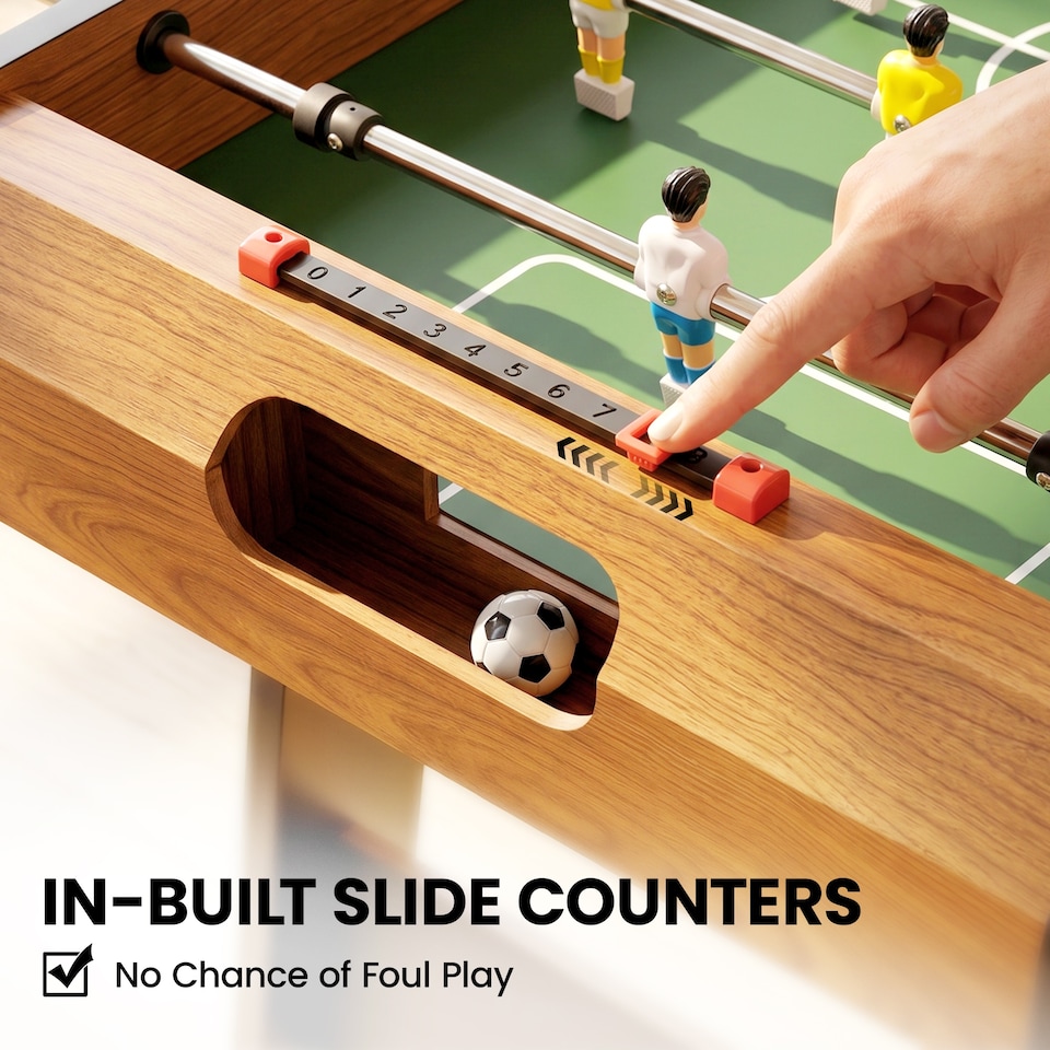 image 1 of HOMCOM Folding Football Gaming Table Mini Foosball Soccer Table, Family Fun