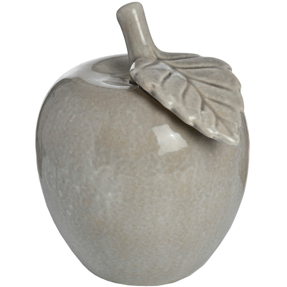 image 1 of Hill Interiors Ceramic Apple - Antique Grey - Large (H20 x W17.5 x D23cm)