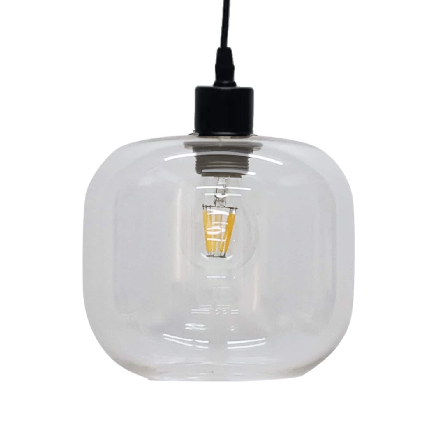 First Choice Lighting Bletch - Clear Glass Easy Fit Pendant Shade