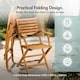 image 5 of Vonhaus Cannes Acacia Hardwood Folding Wooden Garden Chairs Set of 2
