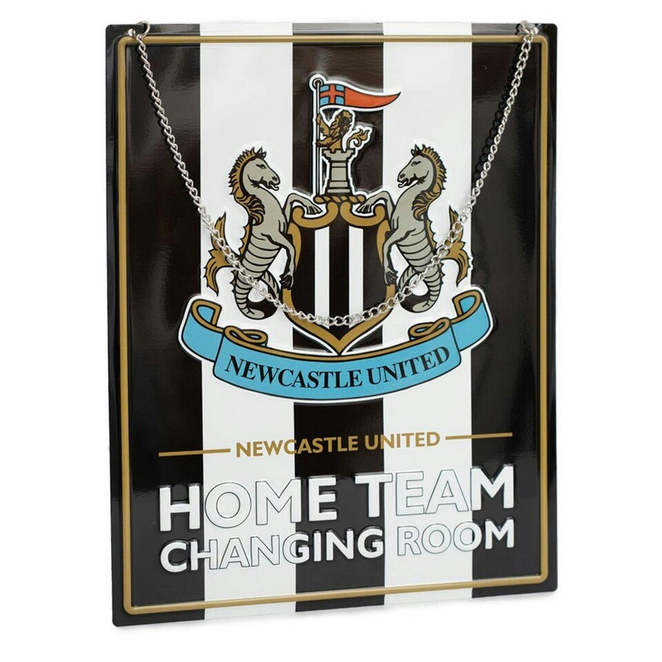 image 1 of Newcastle United FC Home Team Plaque - Black/White/Gold - 25cm x 20cm