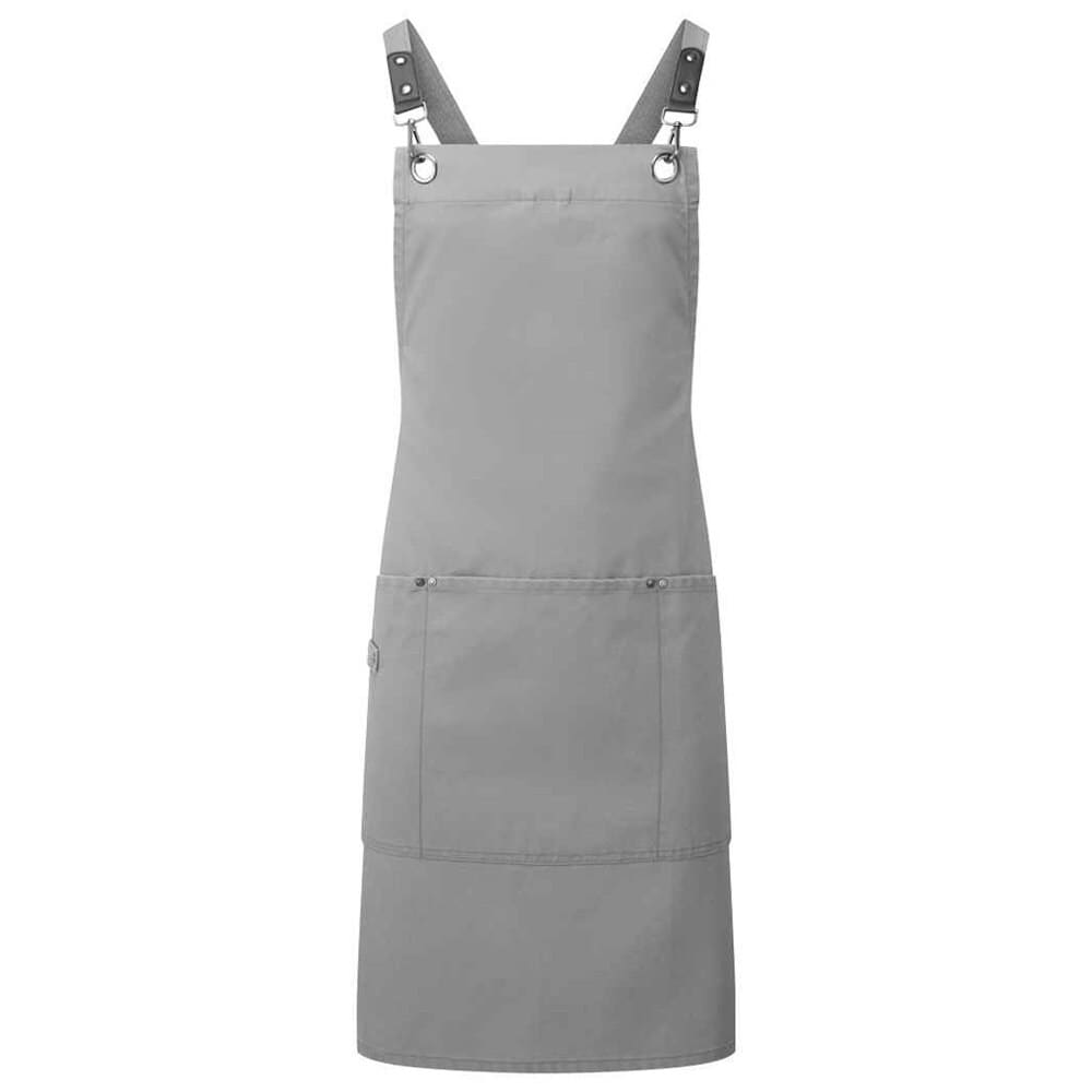 Premier Cross Back Clip Bib Apron - Dark Grey - One Size