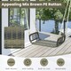 image 6 of COSTWAY Patio Swing Bench Backless Rattan w/Hanging Ropes Black