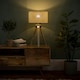 image 2 of ValueLights Clipper Scandi Brown Table Lamp