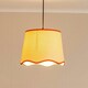 image 1 of ValueLights Dutton Natural Fabric Rust Trim Scallop Edge Ceiling Floor Table Large Lamp Shade