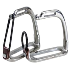 Korsteel Stainless Steel Peacock Stirrup Irons - Silver - 4.5in