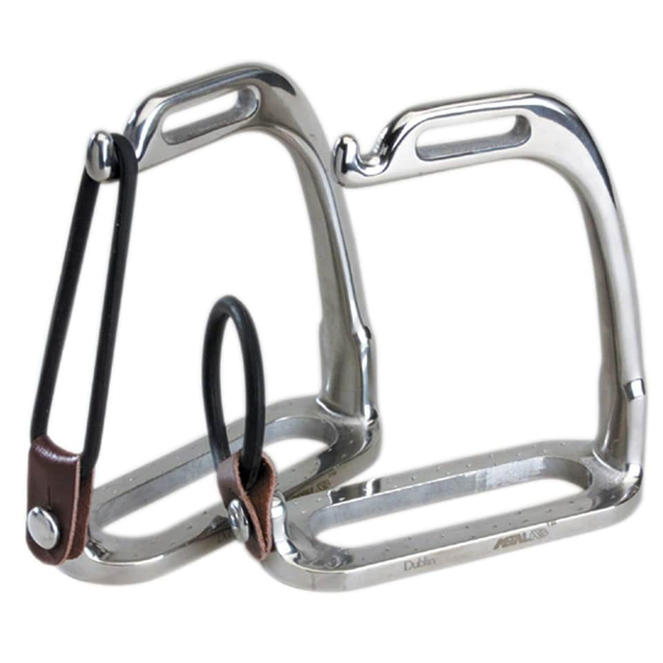 Korsteel Stainless Steel Peacock Stirrup Irons - Silver - 4.5in