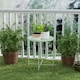 image 8 of Outsunny 46cm Round Garden Table, Small Side Table w/ Removable Tray 