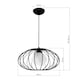 image 3 of Milagro Pendant Lamp Kronos Black 1XE14