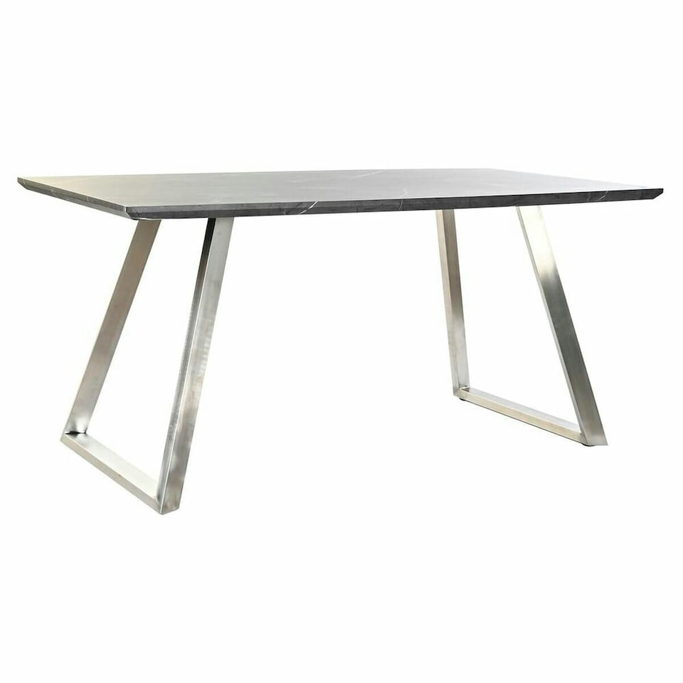 image 1 of Dining Table DKD Home Decor Black Steel MDF Wood 160 x 90 x 76 cm N/A