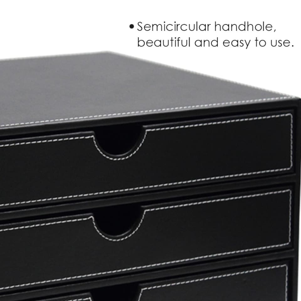 image 1 of PVC Black Desktop Organizer 31.8 x 24 x 19.8cm