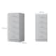 image 9 of FWStyle Tunis 5 Drawer Tallboy Slim Chest Of Drawers - Matt White