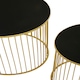 image 4 of Avento Set Of Two Black And Gold Side Tables Gold