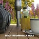 image 5 of Outsunny Folding Camping Table and Chairs with Umbrella Hole, Aluminium Frame