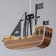 image 4 of BHS Glow Pirate Ship Ceiling Pendant Light, Brown