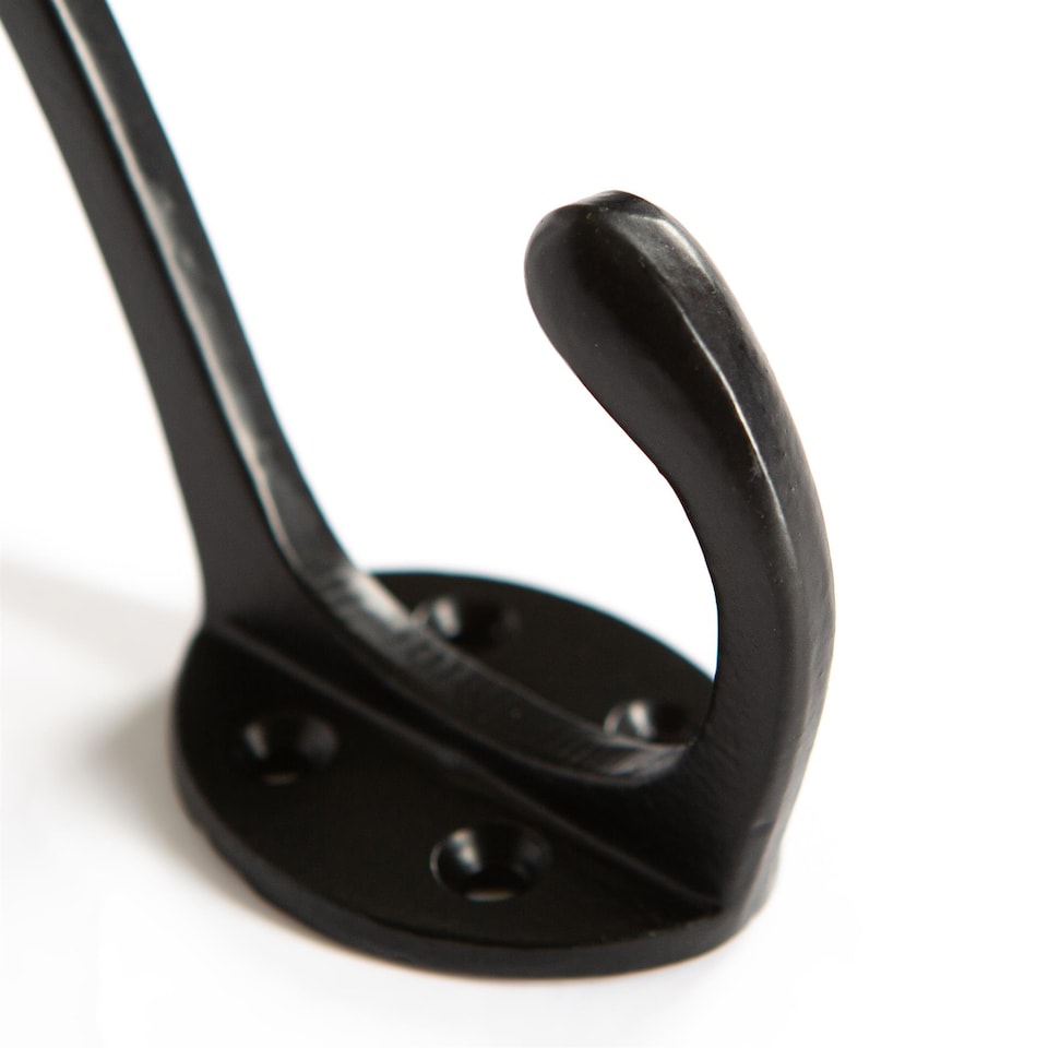 image 1 of Hammer & Tongs Hat & Coat Hook - W40mm x H105mm - Black