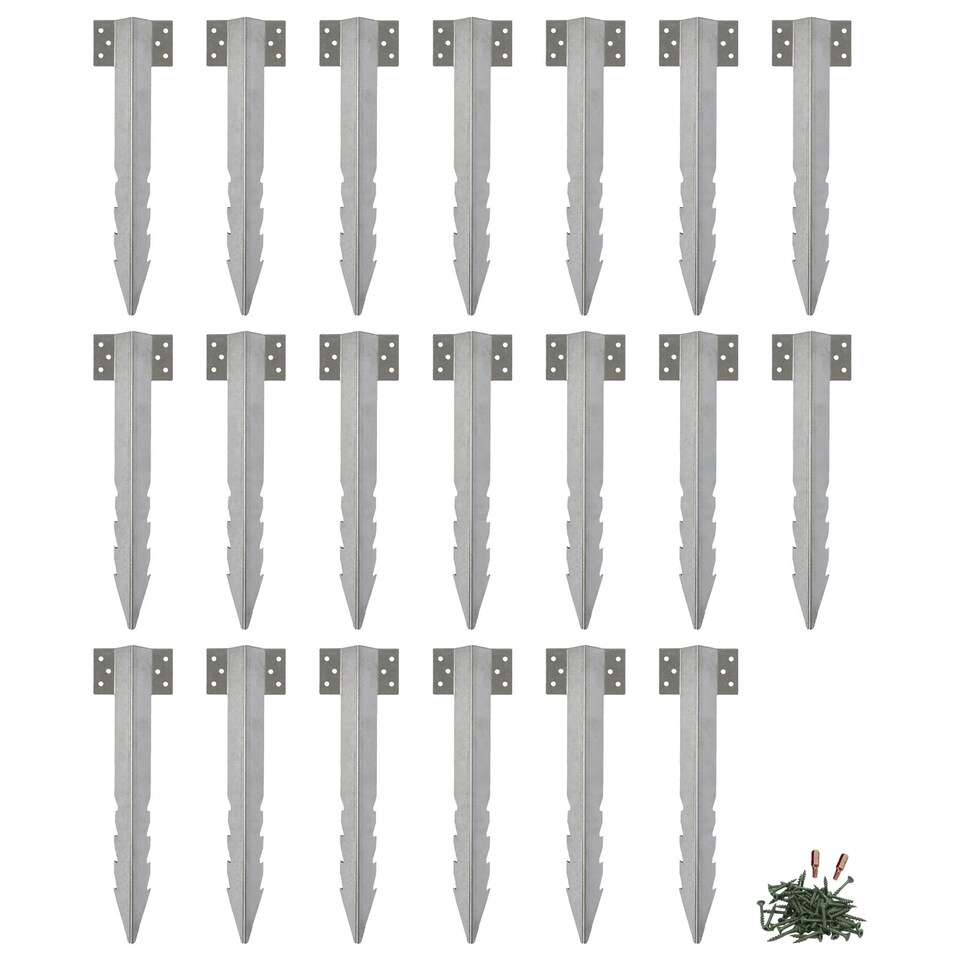 image 1 of Harbour Housewares Galvanised Steel Railway Sleeper Brackets - 40cm - Pack of 20
