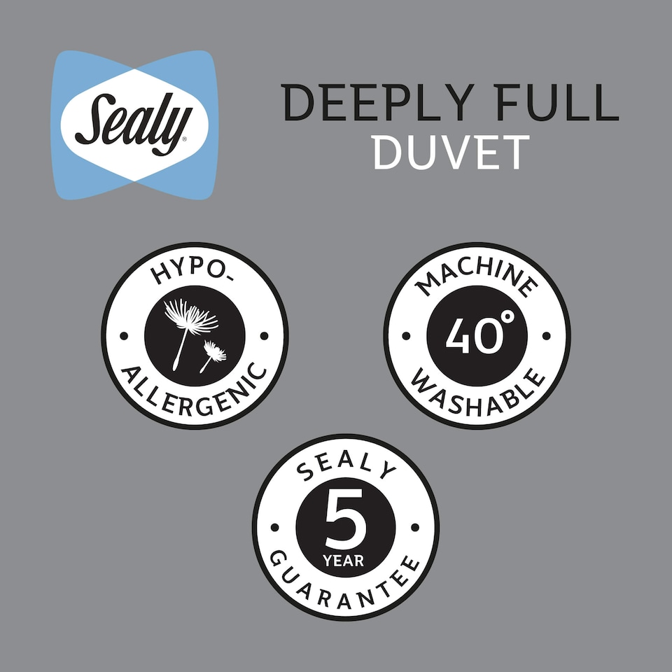 image 1 of Sealy Deeply Full Duvet | White | Double