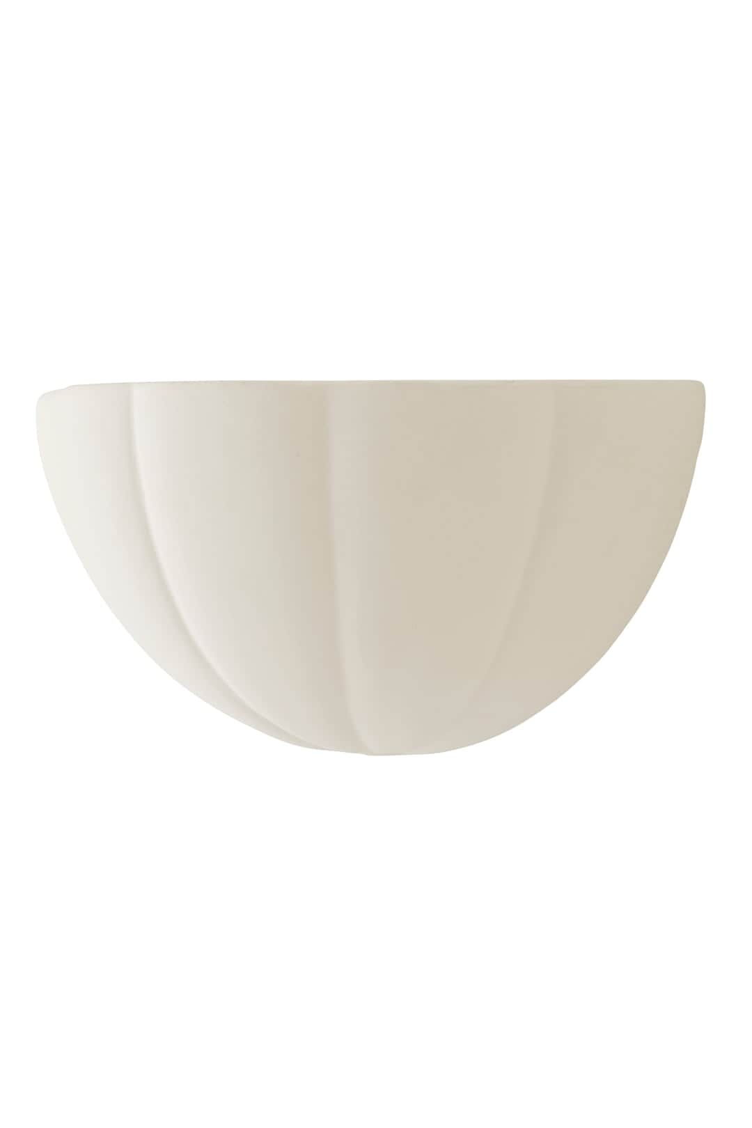 ValueLights Leonardo Scallop Curve Ceramic Flush Wall Sconce Light in Nude