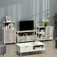 image 6 of HOMCOM Chest Dresser Tower with 3 Drawers Storage Cabinet Organizer, Beige