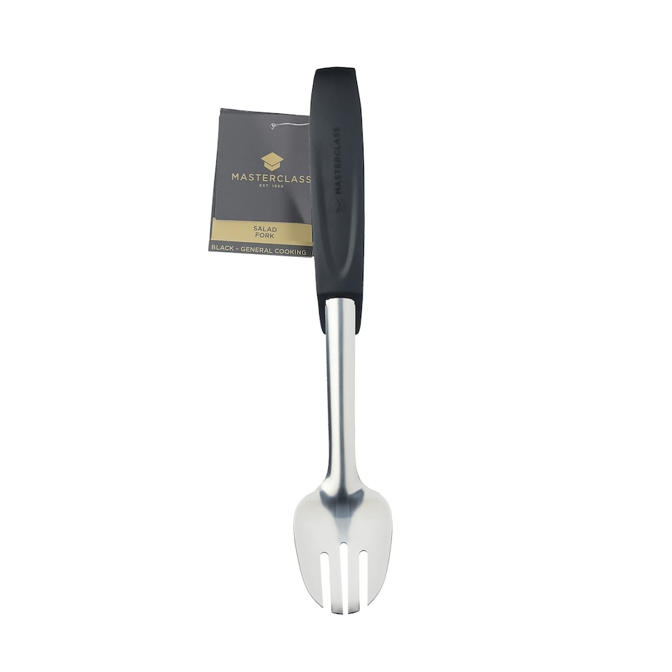 image 1 of MasterClass Buffet Salad Fork Black Stainless Steel | Black