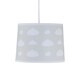 image 2 of Clouds - Light Grey Easy Fit Fabric Pendant Shade | Grey | Large | 1