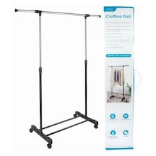 Ashley Adjustable Clothes Rail - Black Black | One Size