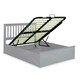 image 1 of Malmo Grey Wooden Ottoman Bed And Quartz 1000 Pocket Sprung Mattress King Size N/A