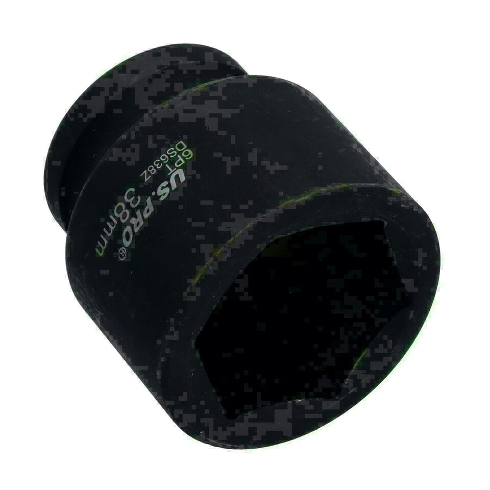 image 1 of 3/4" Drive 38mm Shallow Metric MM Impact Impacted Socket 6 Sided Single Hex